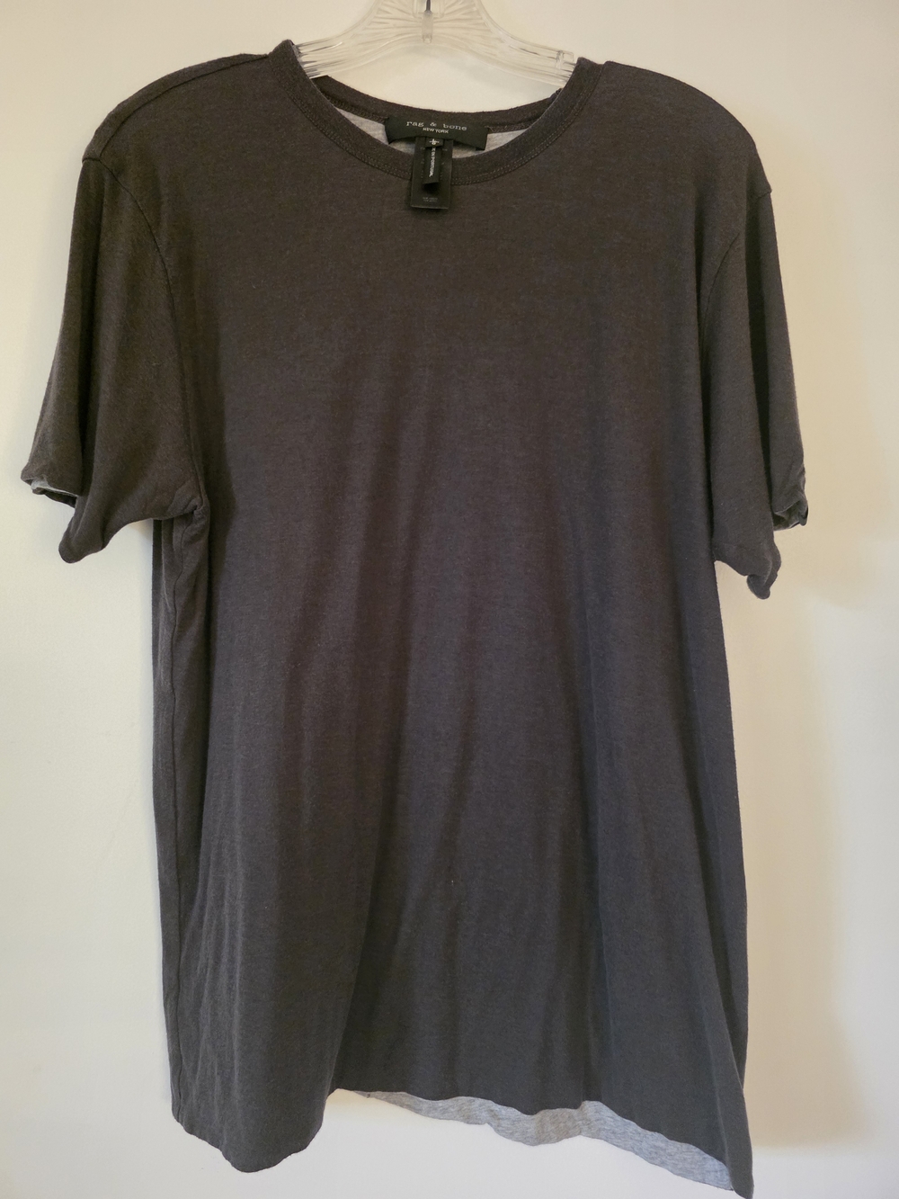 Rag And Bone Dark Charcoal Crewneck Short Sleeve Tee